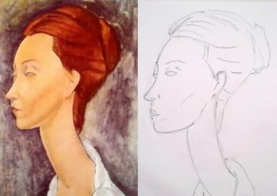 Portrait de Lounia Tchekovska par Modigliani