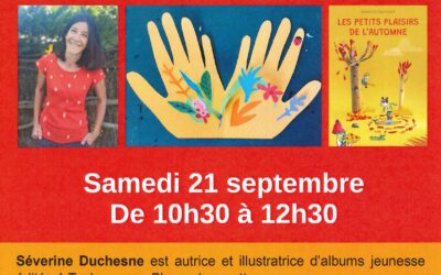 Atelier de Severine Duchesne à la librairie de St Sulpice le samedi 21 sept. 2024